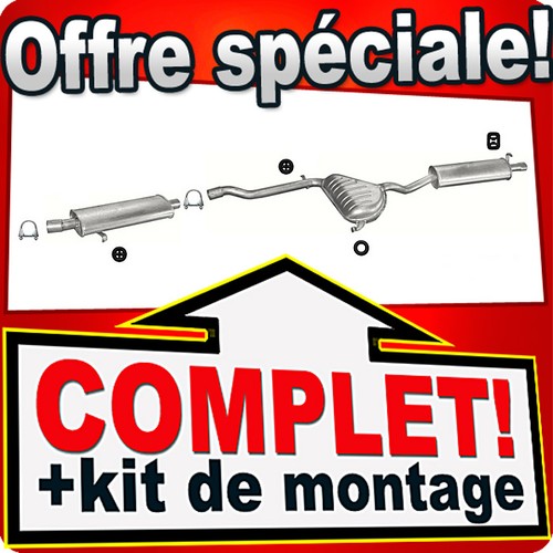 Ligne pot échappement - d'échappement, pour