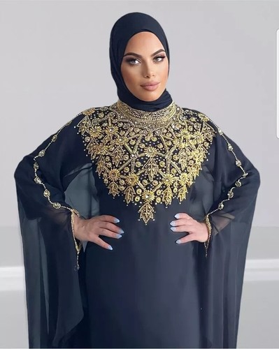 Robe georgette abaya caftan - robe,