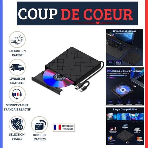 Lecteur dvd externe usb - dvd, 3.0