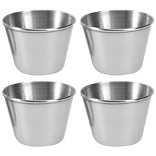  4 Pcs Gobelet Inox Tasse En Acier Inoxydable Récipient De Sauce Soja
