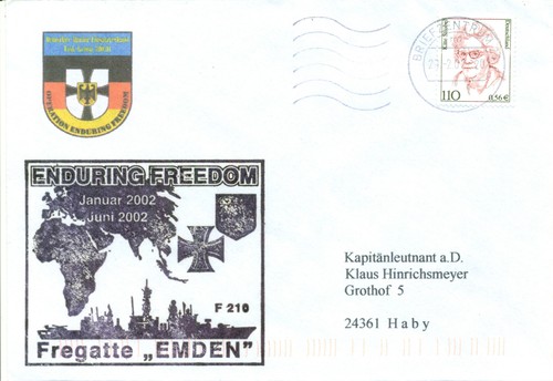 Germany 2002 cover - f210, emden