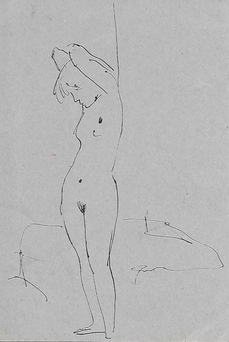 Esquisse nue dessin - esquisse, de
