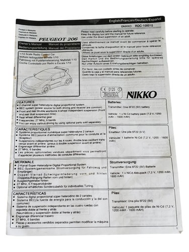 Notice originale nikko - notice,