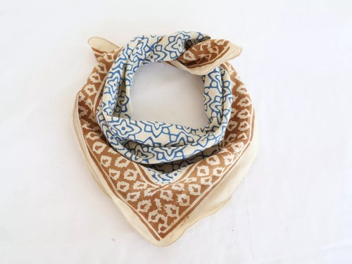 Bandanas pur coton - pur, bleu