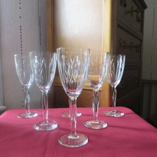 6 verres a eau en cristal Daum