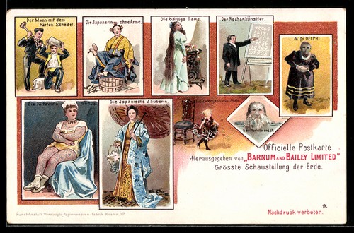 Lithographie cirque barnum - lithographie,