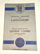 Catalogue Matériel d'Apiculture Ulysse FABRE Vaison la Romaine 1928