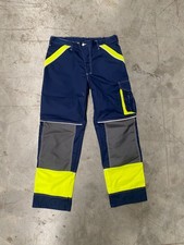 Pantalon de travail Elis bleu marine jaune fluo FR42