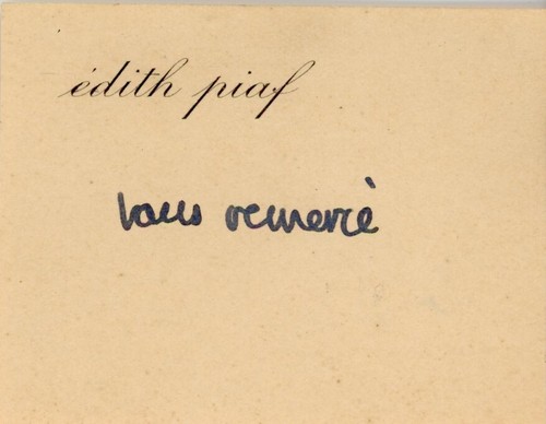 Edith piaf carte - piaf, visite