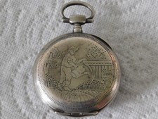 montre gousset argent Crettiez cadran fleurie jardinier TB état fonctionne