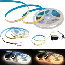 Ruban LED COB 12V 24V 230V Bande Autocollante Blanc Froid