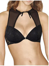 WONDERBRA HIGH-NECK BRALETTE SOUTIEN GORGE A ARMATURES FR80A-EU65A-US/UK30A NOIR