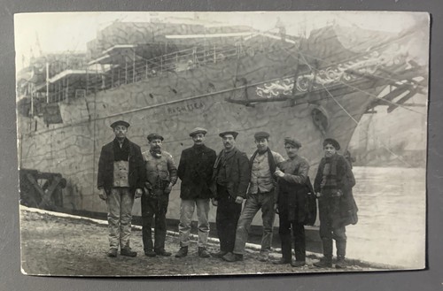 Carte photo ouvriers dockers - carte,