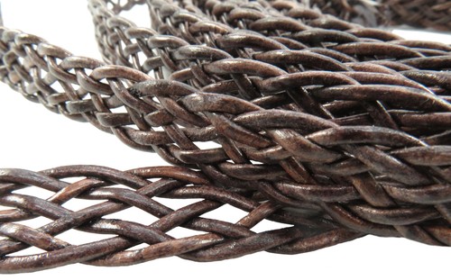 Corde cuir tressée - corde,