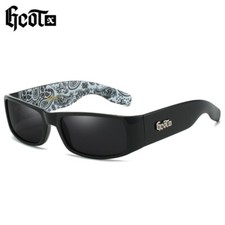 Lunettes de soleil polarisées hip-hop gangster motard chicano Punk Côte Ouest