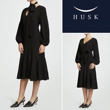 HUSK $449 Black Silk Crepe de