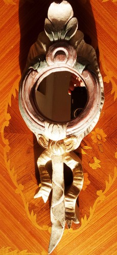 Miroir mural bois précieux - miroir, en