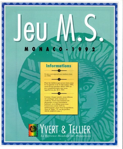 Yvert tellier monaco - et,
