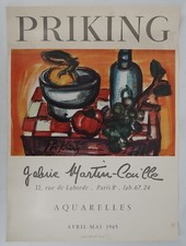 [AFFICHE D'ART]  Franz PRIKING:  Déjeuner #MartinCaille #Paris, 1965