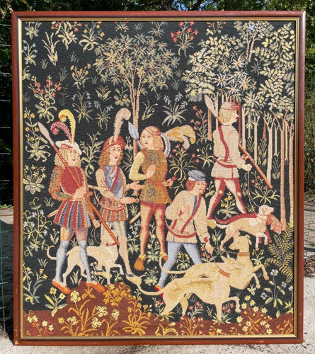Tapisserie scène chasse - chasse, de