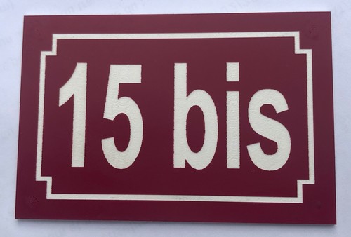 Plaque pvc numero rue - numero, de