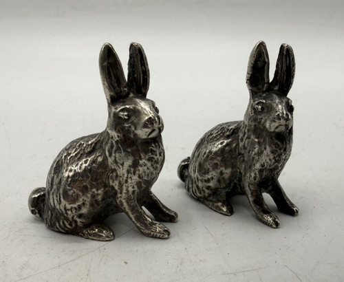 Paire statuettes lapins - lapins, au