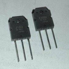 2SJ162 + 2SK1058  TRANSISTOR TO-3P (PAIRE) made in japan ORIGINAL NOS