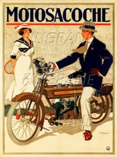 MOTOSACOCHE MOTO Rwfc - POSTER HQ 50x70cm d'une AFFICHE VINTAGE