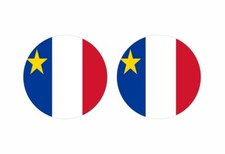 2x autocollant sticker rond