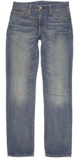 Levi's 504  Homme Bleu Straight Regular Stretch Jeans W28 L32 (103159)