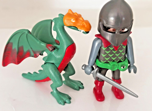 Playmobil chevalier dragon - chevalier,