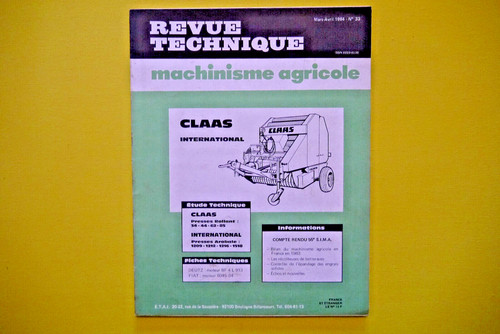 Revue technique machinisme - revue,