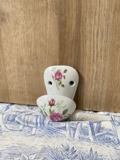Patère porte serviette mural porcelaine floral