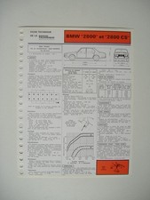fiche technique RTA  BMW 2800
