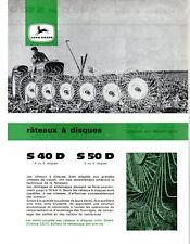 ▬►Prospectus Original JOHN DEERE RÂTEAUX À DISQUES S40 Tracteur Massey  Soméca