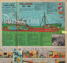 1958 DOCUMENT (ref CG 01) BATEAU CHALUTIER ZELANDE BX 740  TAVARD