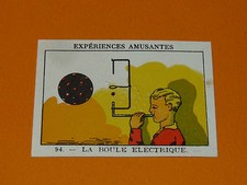 CHROMO 1932 CASINO N° 94 EXPERIENCES AMUSANTES LA BOULE ELECTRIQUE