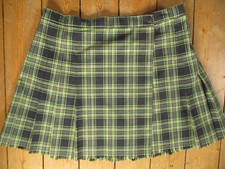 Jupe plissée kilt polyester écossais vintage (1970)
