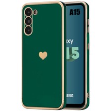 Coque Silicone pour Samsung Galaxy A15 A14 A05s A23 A33 A34 A54 Motif Cœur Luxe