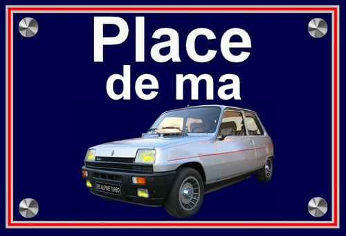 Plaque place ma renault - plaque,
