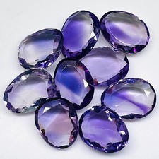 9 Pcs Naturel Améthyste Violet 14,5-16 Mm Fancy Rose Checker Cut Gemmes Libres