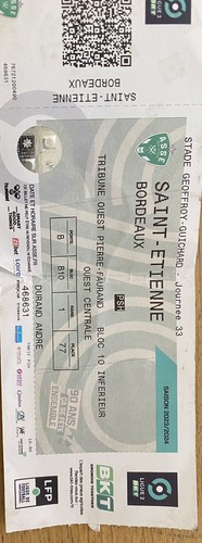 Asse billets match - billets, saison