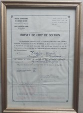 BREVET CHEF SECTION VIGOR MICHEL 1940 MAROC OUJDA SERGENT 3 EME ZOUAVE