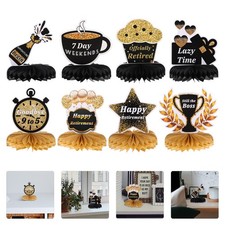  8 Pcs Décoration Fete De Fête Décorations En Nid D'abeille Papier