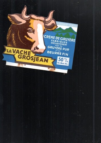Carton publicitaire vache - la,