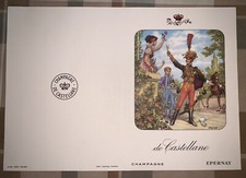 Menu Champagne de Castellane Epernay illustration HEROUARD