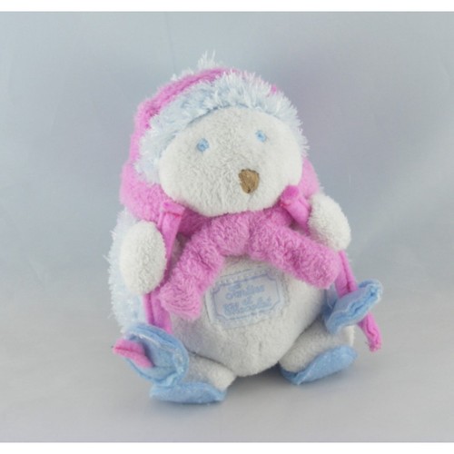 Doudou hérisson bleu - , rose