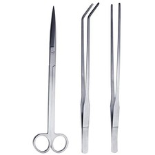 3 Pack Aquarium Kit Outil Accessoires Outils d'Aquarium en Acier Inoxydable P...