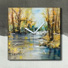 Horloge murale sur toile 30x30