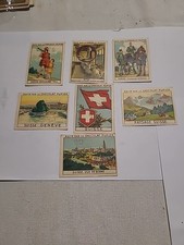 7 Chromos Chocolat PUPIER Série L'EUROPE SUISSE 